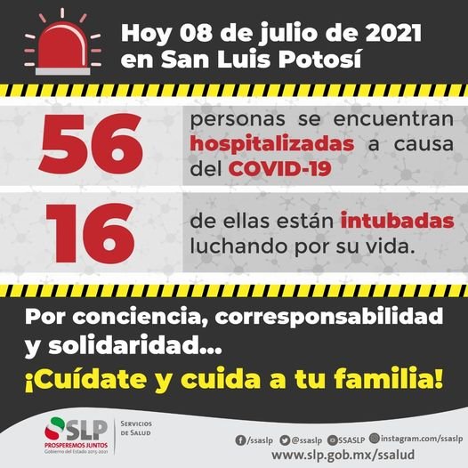 En SLP podemos reducir intensidad de tercera ola por COVID-19 SS En SLP podemos reducir intensidad de tercera ola por COVID-19: SS