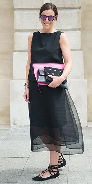 5 formas de combinar con éxito flats con vestidos en otoño